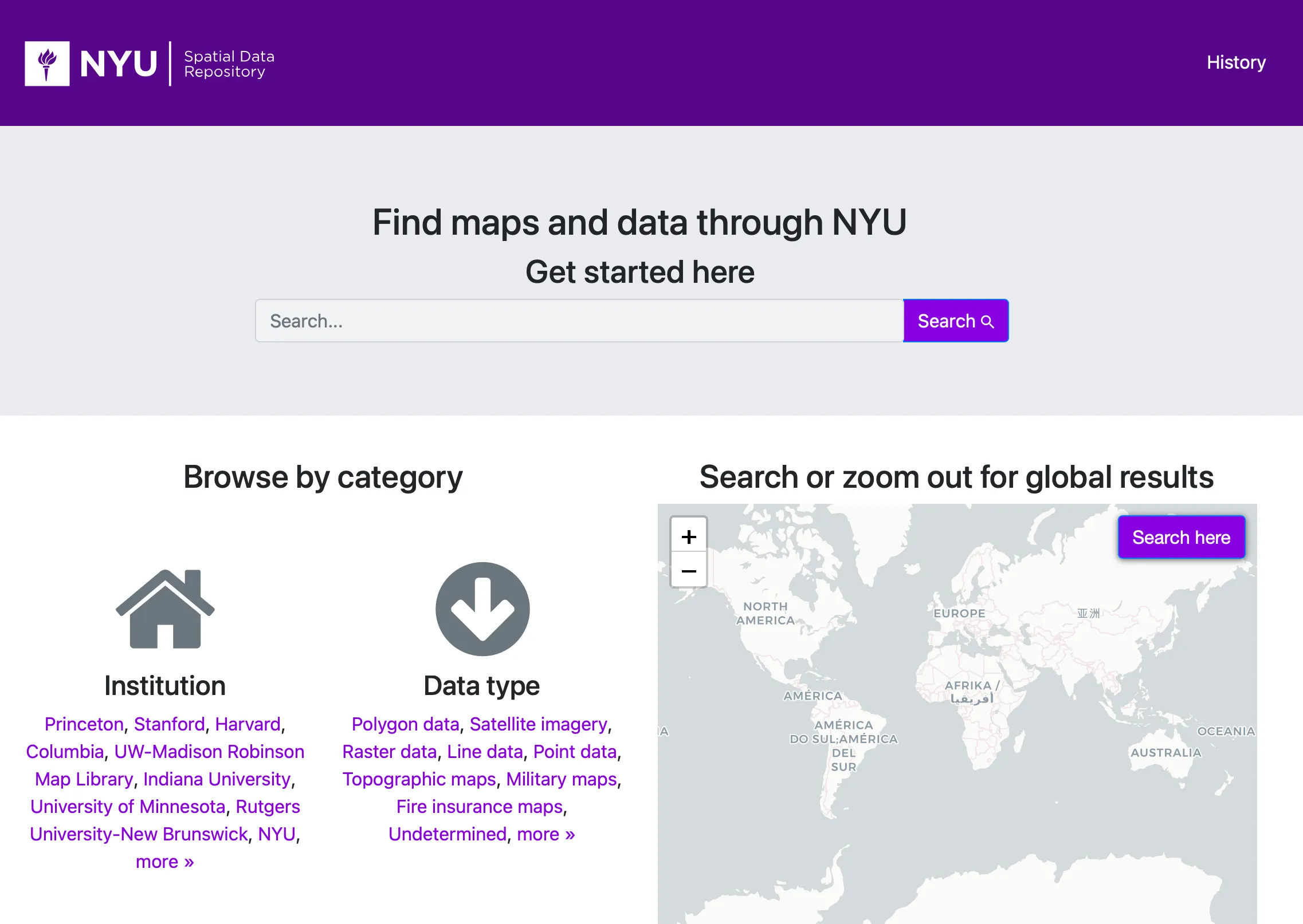 NYU's Spatial Data Repository